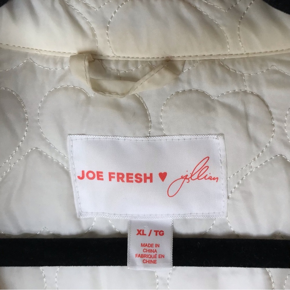 XL Jilly Jillian Harris x Joe Fresh Tan Cream Shacket Tunic Length Plaid - Picture 5 of 13